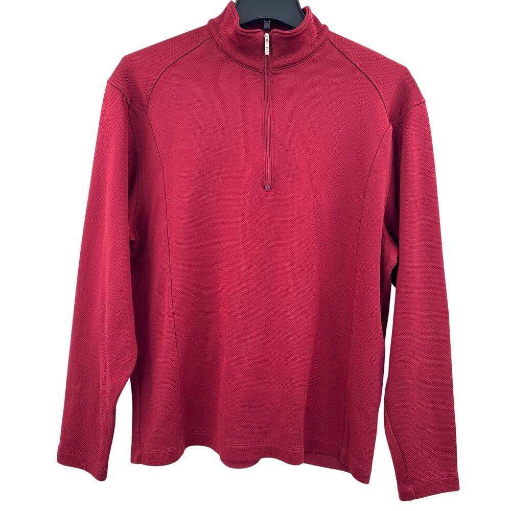Nike Golf 400099 Mens Sport Cover-Up dark red sweater 1/4 zip size L